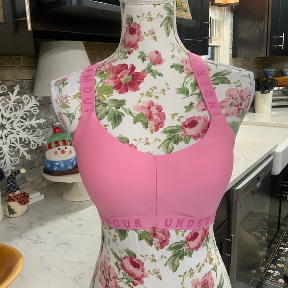 Under Armour Other - Under Armour Womens Medium Wordmark Strappy Sportlette Sport Bra Bralette Pink